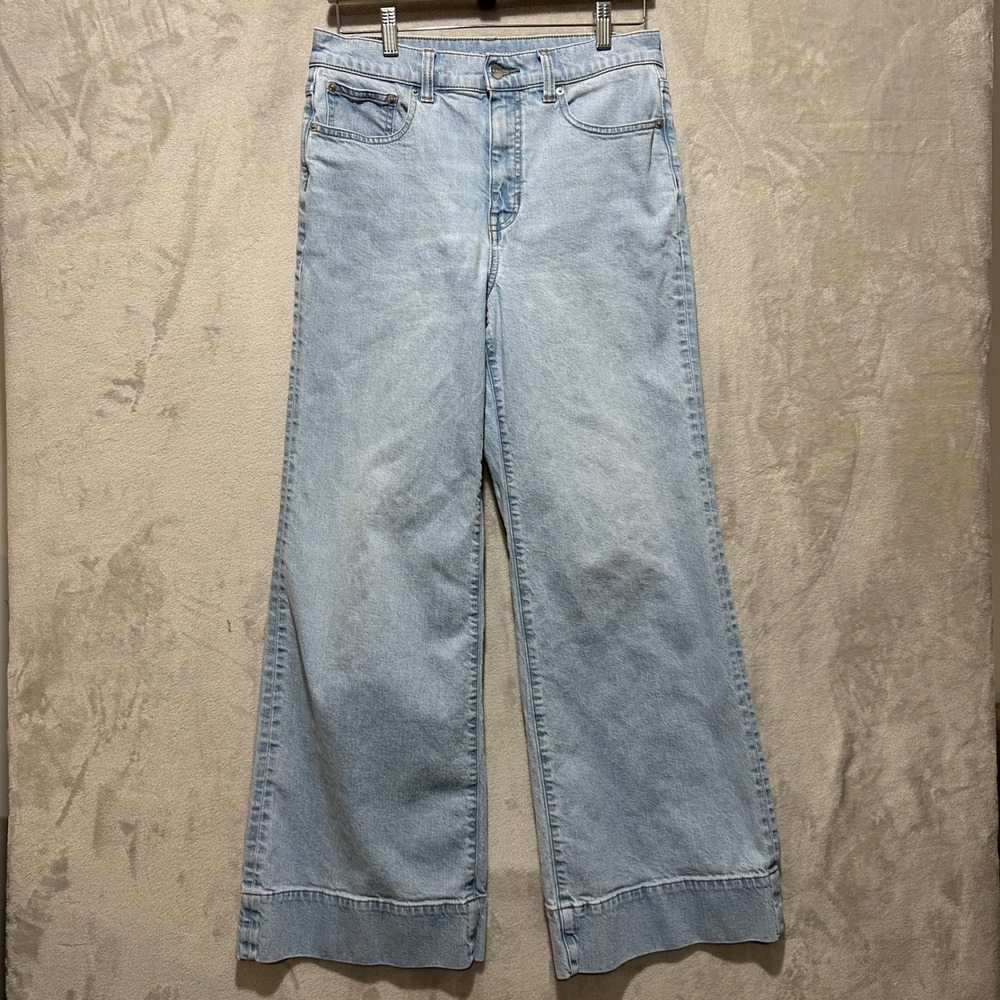 JCrew 96 Denim Trouser Light Wash Wide Leg Jeans 28 Re-Imagined 39896